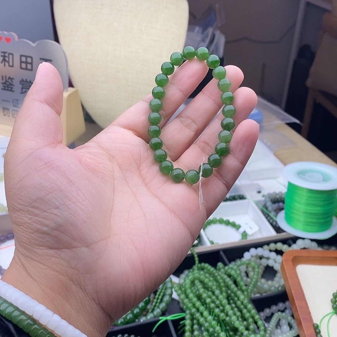 和田玉未镶嵌手链