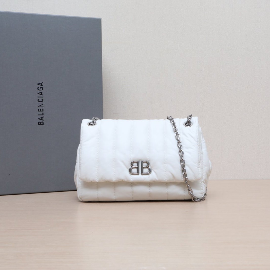 99新 Balenciaga/巴黎世家 活动黑黑 新款monaco mini 链条包 