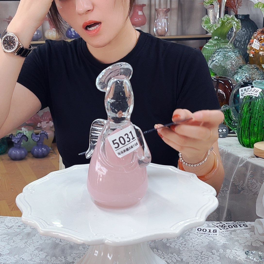 5031粉天使 家悦琉璃摆件福利