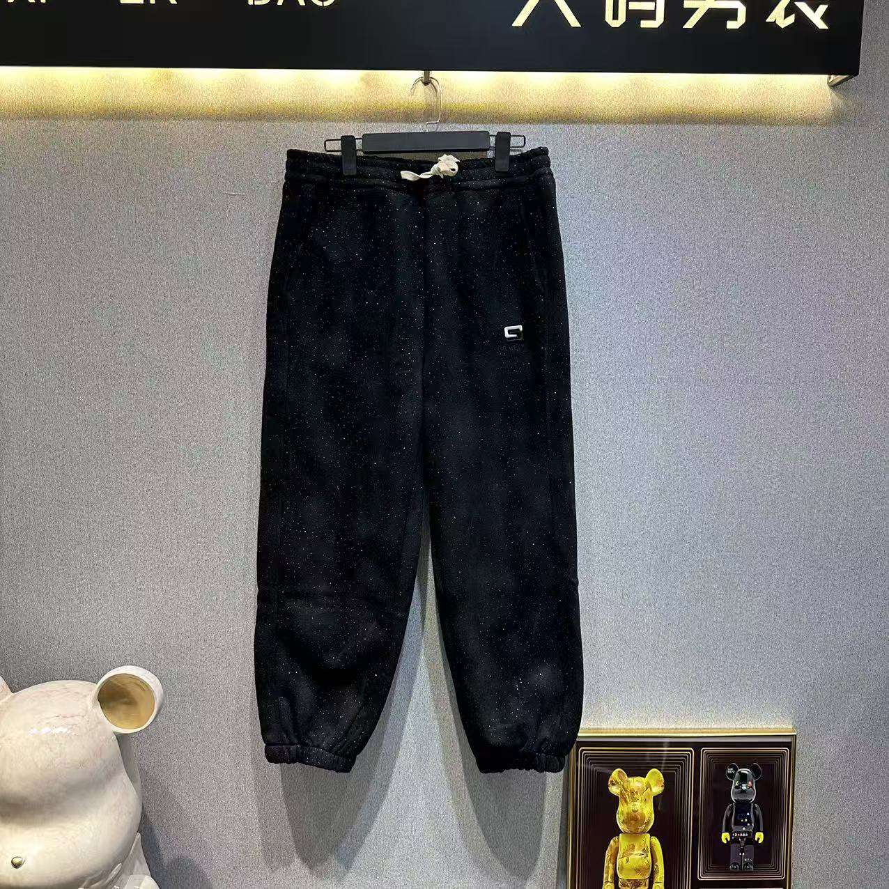 老朴大码加绒加厚扎染休闲裤3313