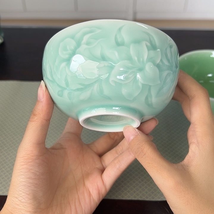 龙泉云间青瓷小米茶器