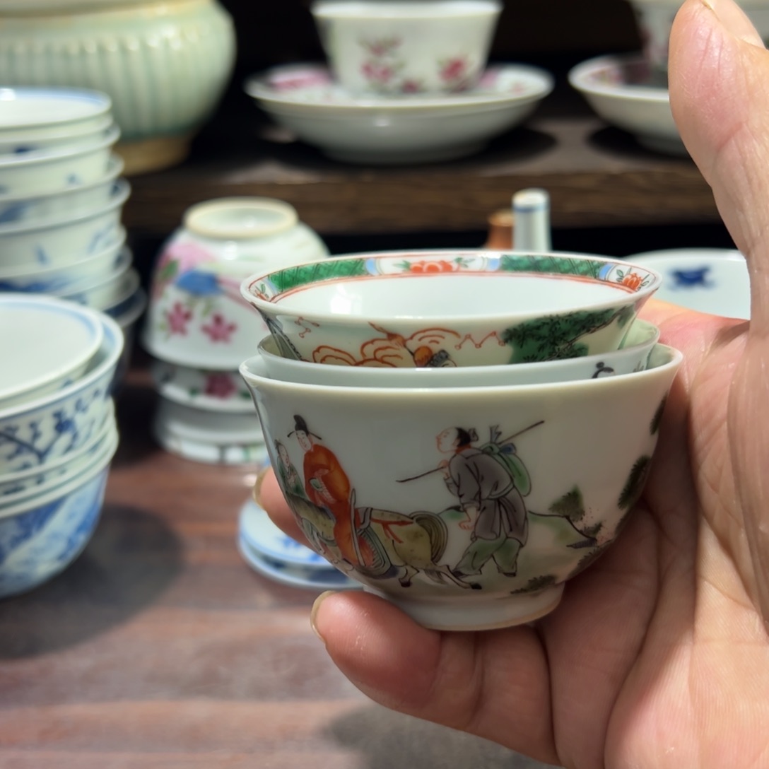 竹**缘粉彩茶杯系列茶杯