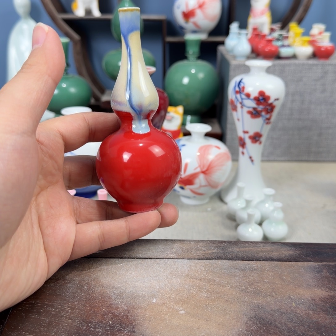 陶瓷手工小花器摆件