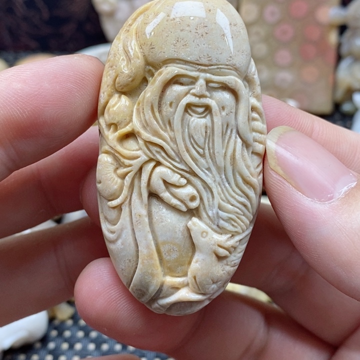 硅化珊瑚（珊瑚玉）颈饰未镶嵌