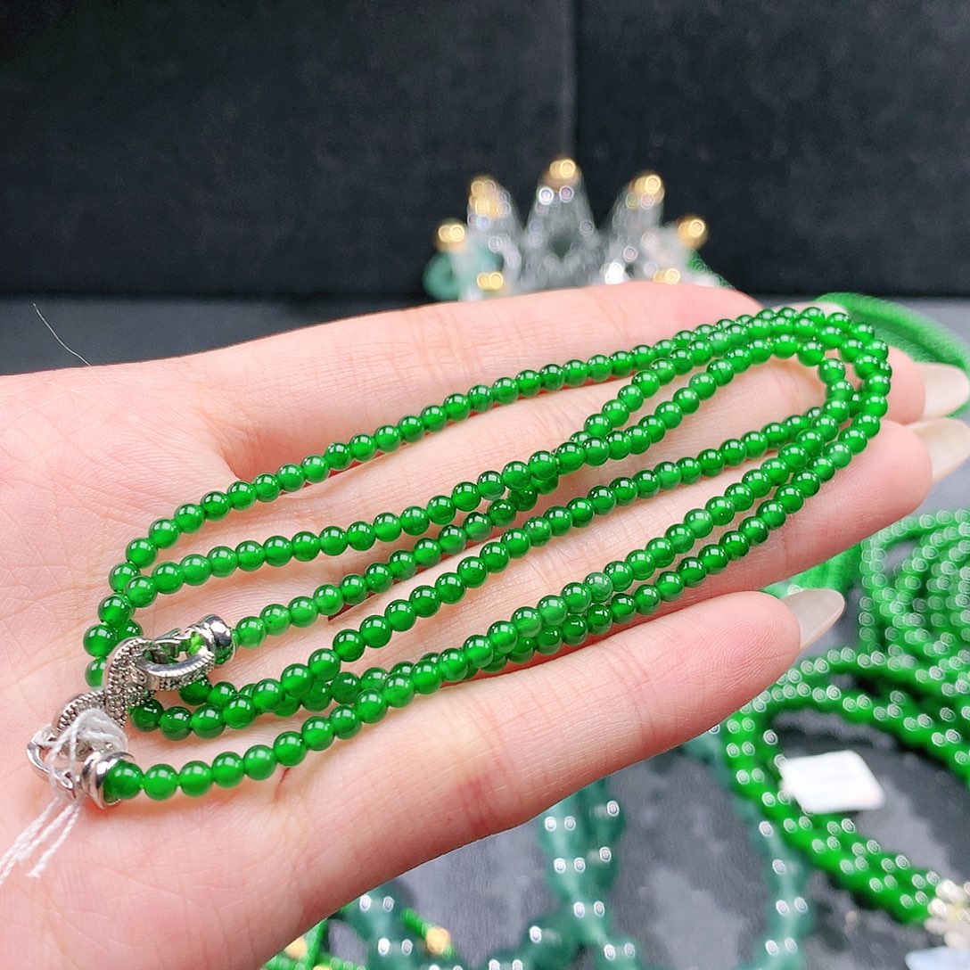 翡翠未镶嵌手链项链