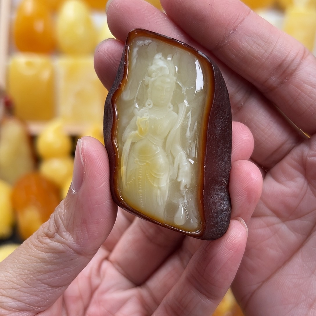 蜜蜡颈饰未镶嵌蜜蜡