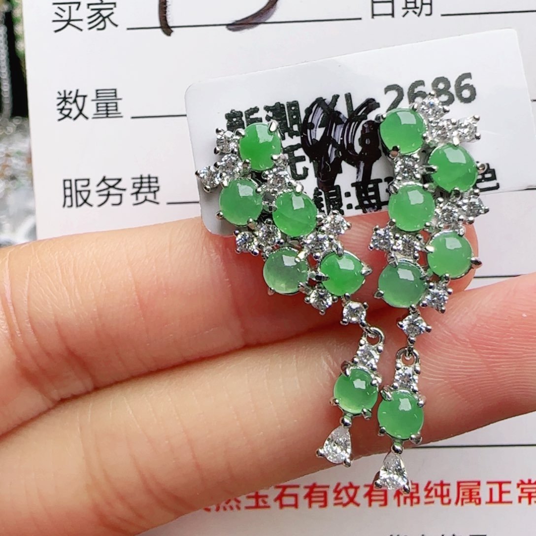 银S925镶嵌手链翡翠