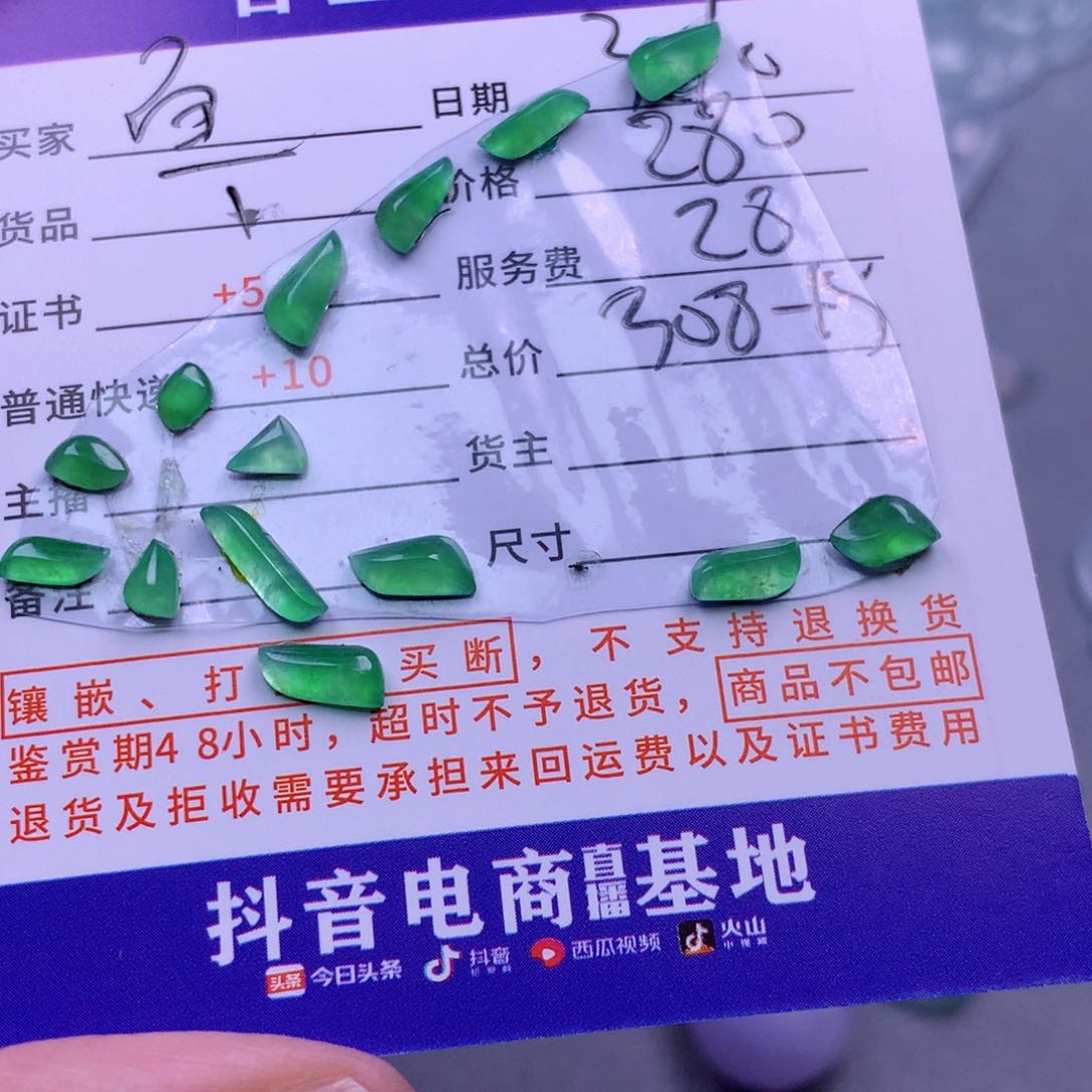 翡翠颈饰未镶嵌鱼*
