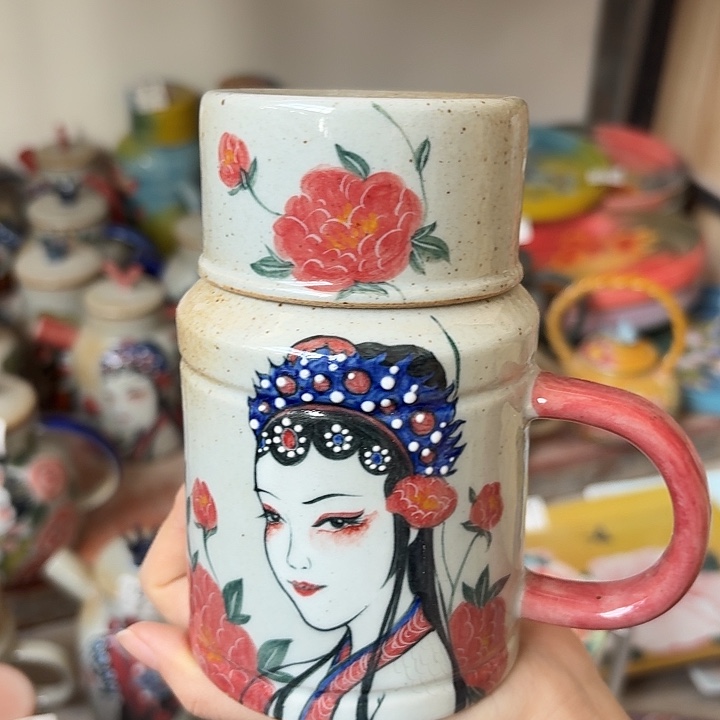 杯景德镇釉下五彩手绘