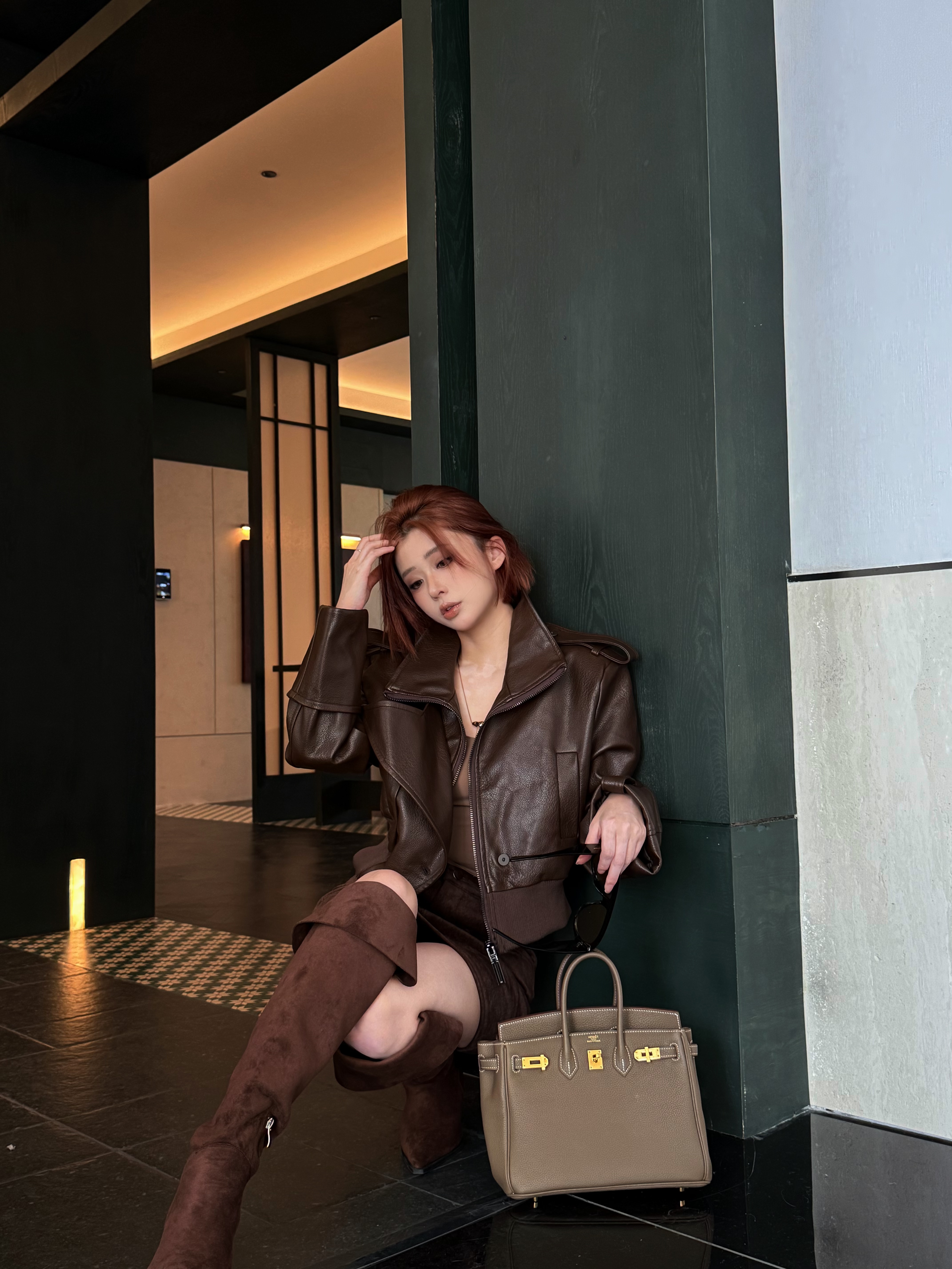 【YIJIN原创轻奢】美式潮牌小众款皮衣