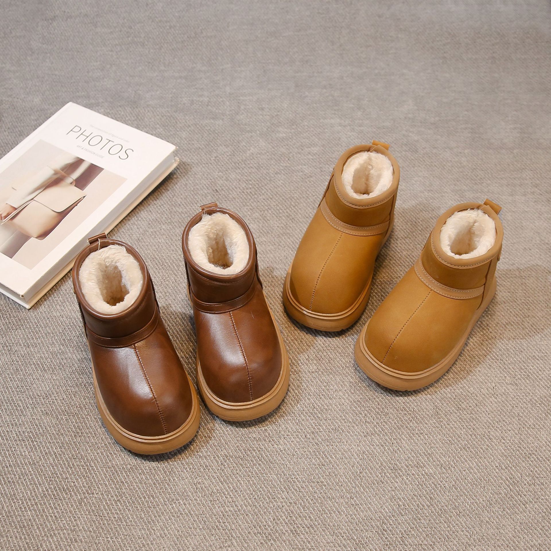 冬季童鞋大棉加绒加厚儿童雪地靴保暖舒适耐磨男童鞋女童鞋子1006