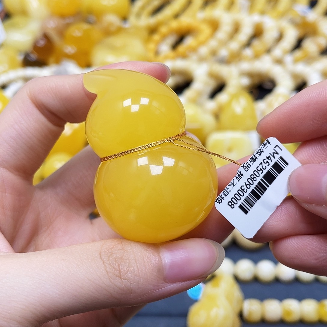 未镶嵌蜜蜡裸石葫芦雕刻件50.8✖️34mm