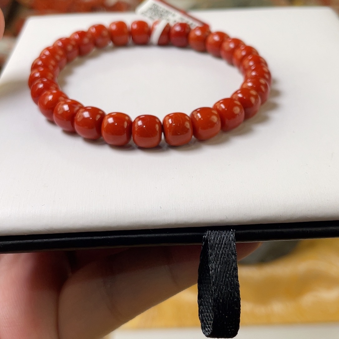 南红玛瑙未镶嵌手链8mm