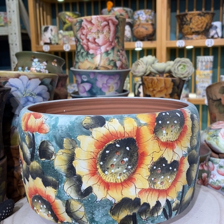 红陶景德镇艺术手绘作品