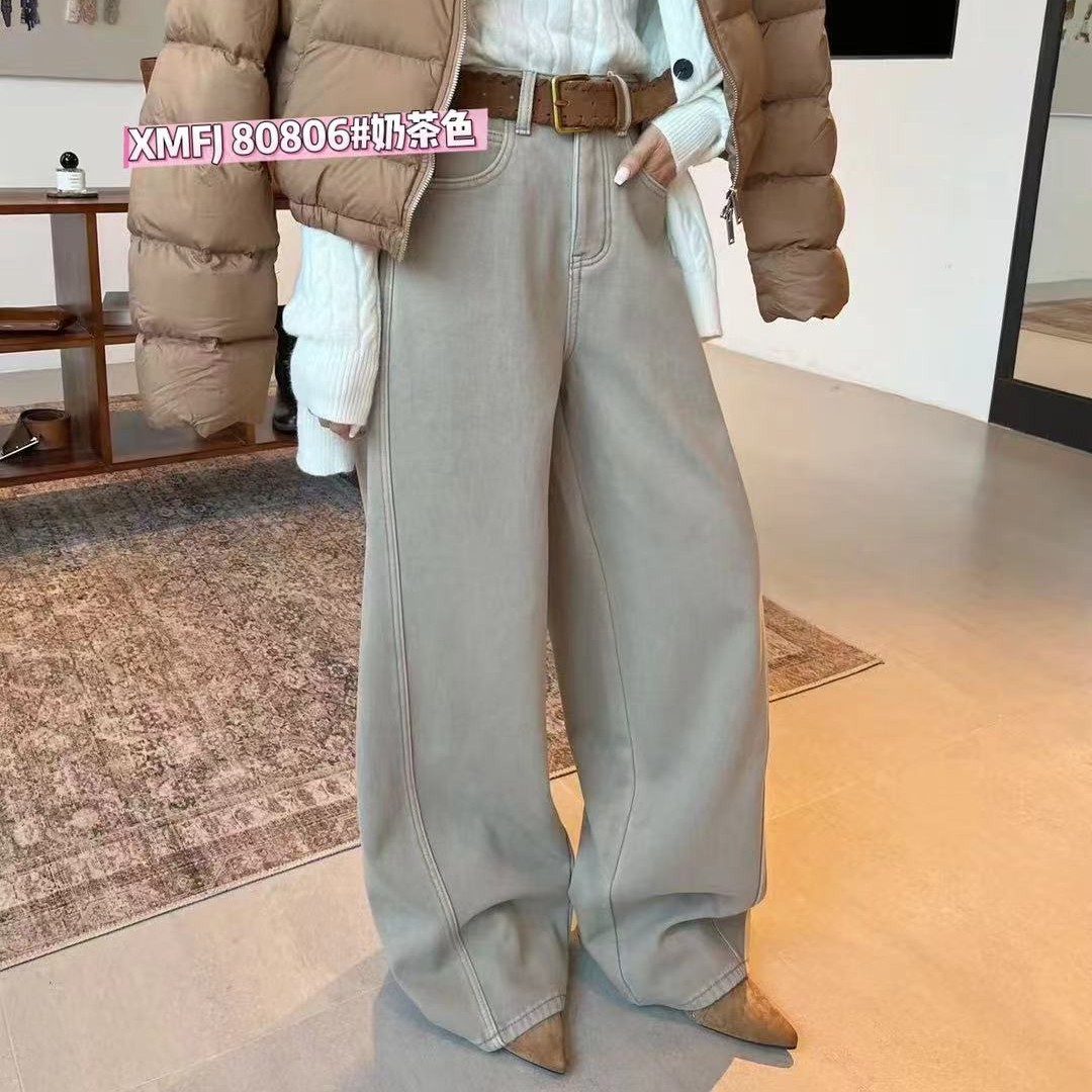 P&C studio “拿铁”加绒加厚牛仔裤 