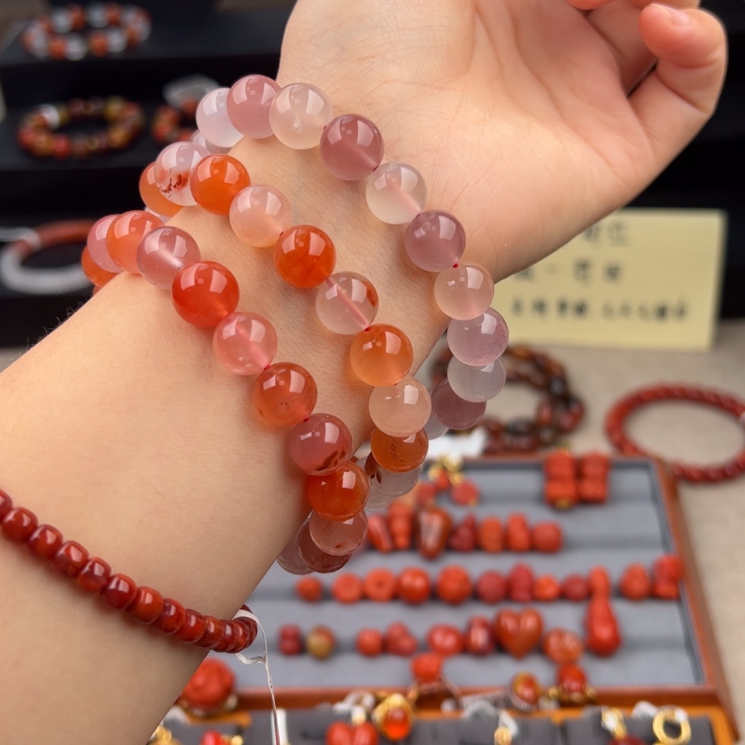 南红玛瑙（保山糖果色手串11+微瑕、自选）未镶嵌