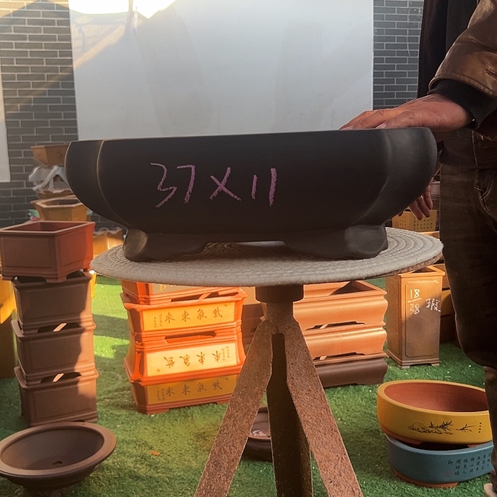 紫砂紫砂花盆呵呵