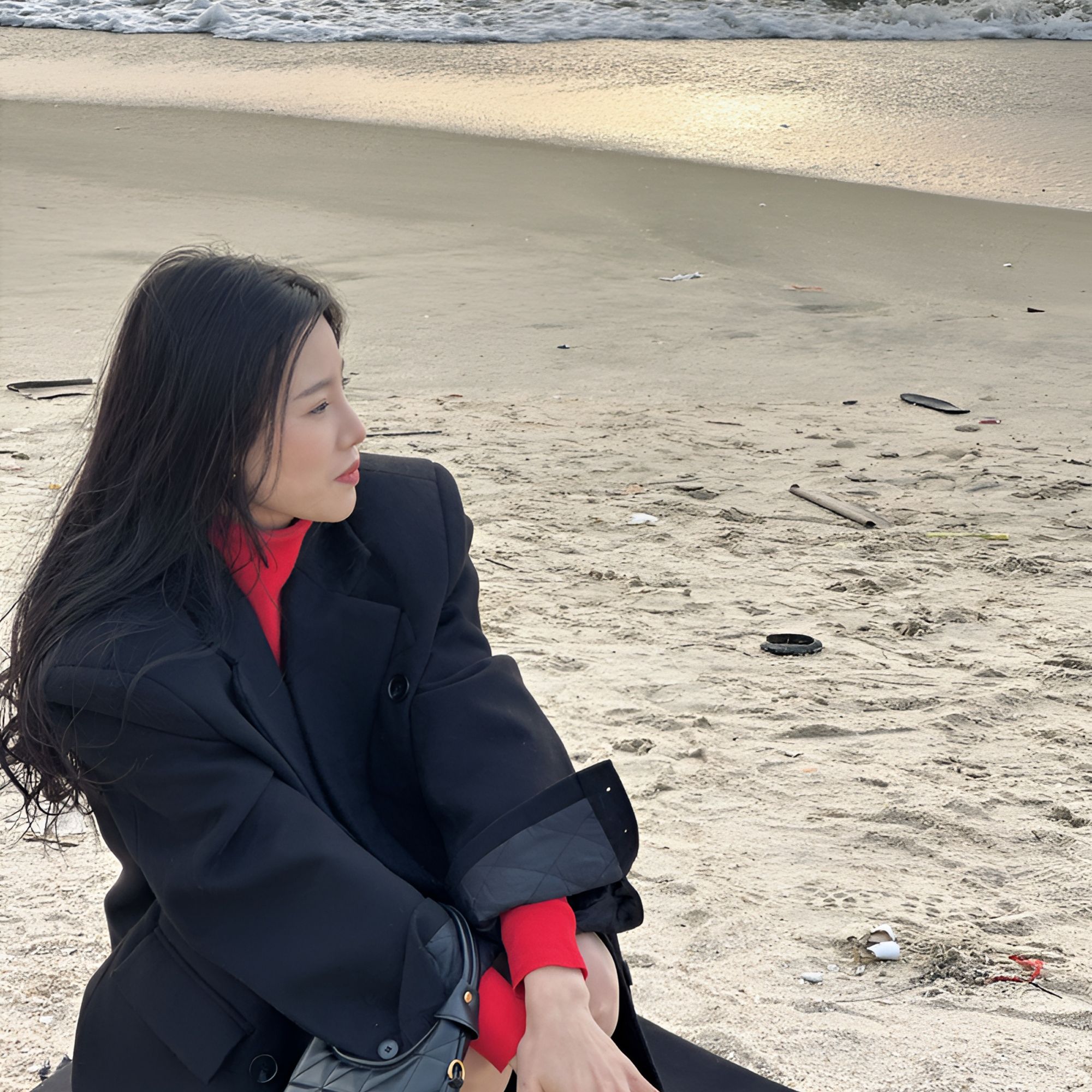 女西装外套连帽百搭西装夹克短款时尚休闲黑色宽松中长款加厚韩版