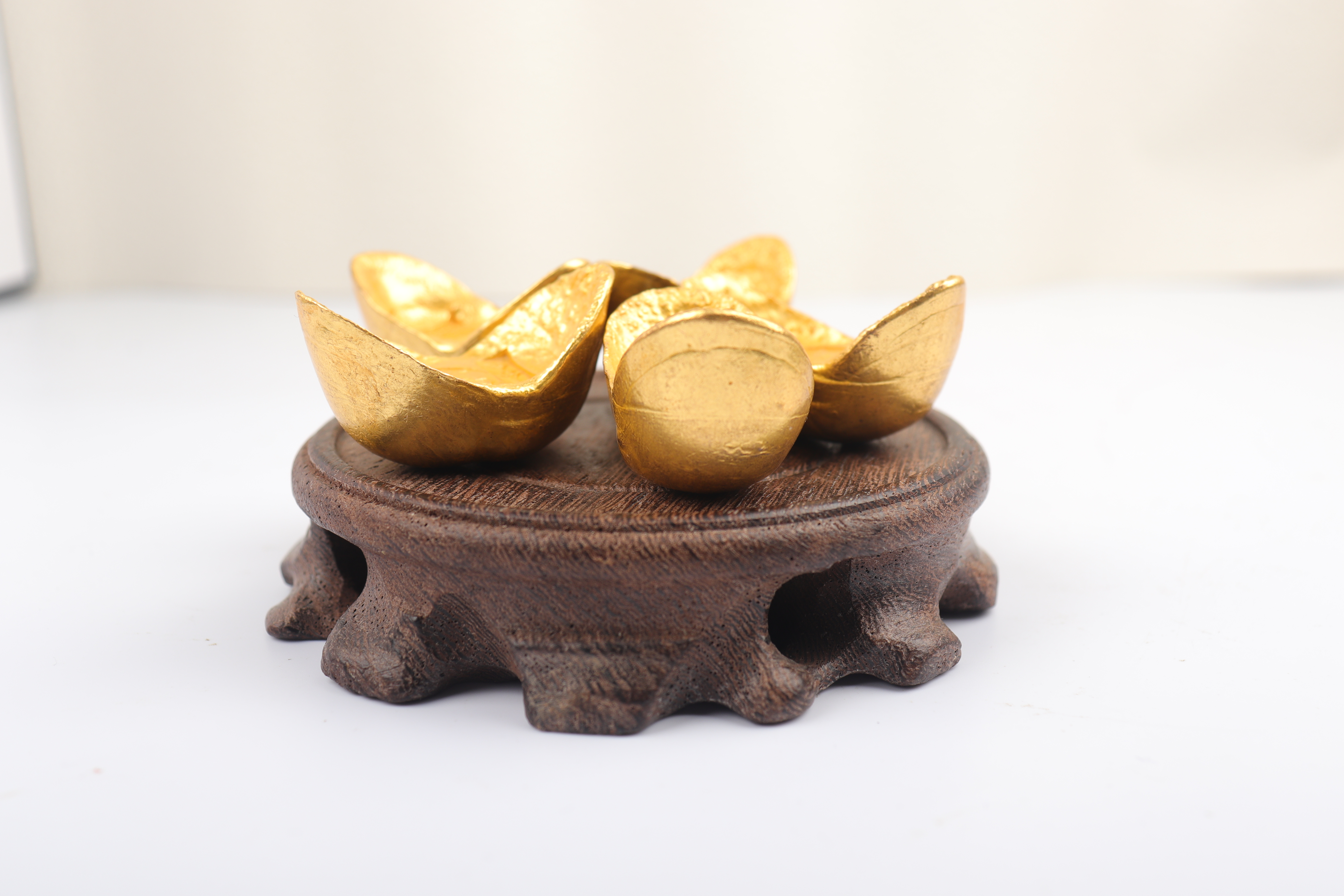 X33精美老式禅意元宝金色小摆件Z（多样性发其一）