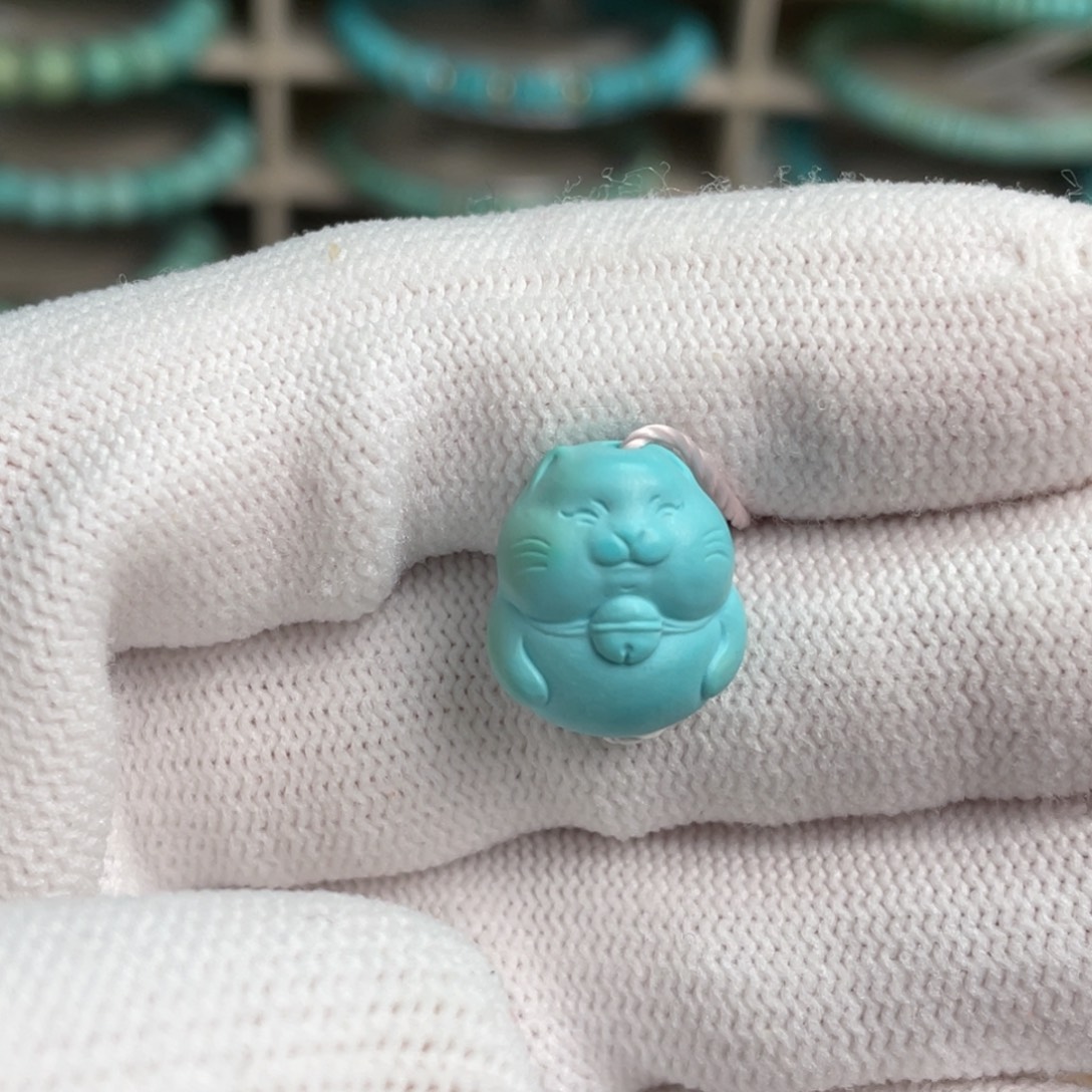 绿松石未镶嵌猫猫53