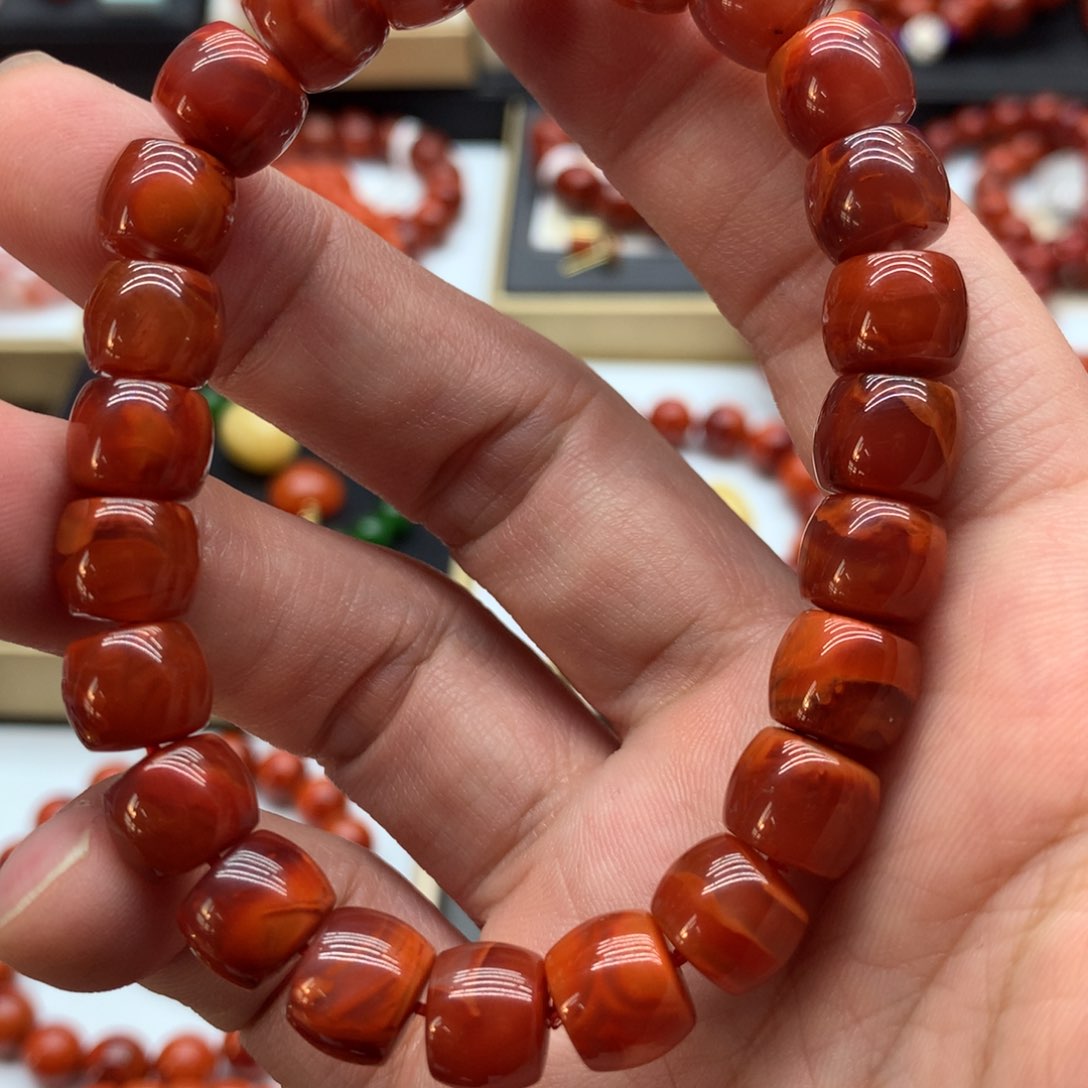 南红玛瑙手链未镶嵌