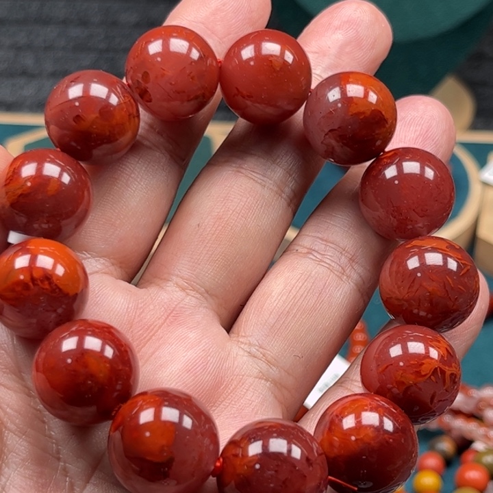 南红玛瑙手链未镶嵌