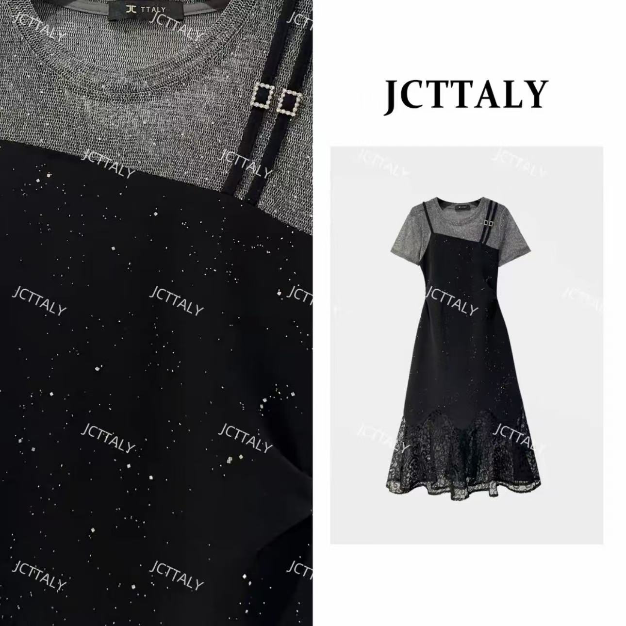 【Linda】【63】设计新款高级感显瘦收褶设计感连衣裙JC-A4347