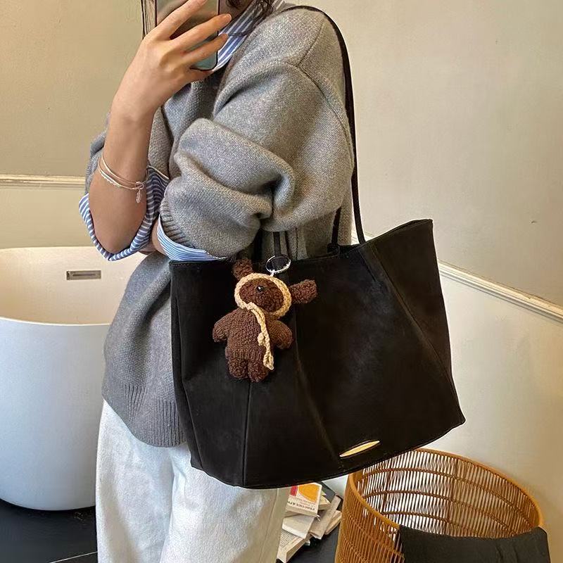 托特包纯色日韩单肩包大款包包女士百搭韩版ins