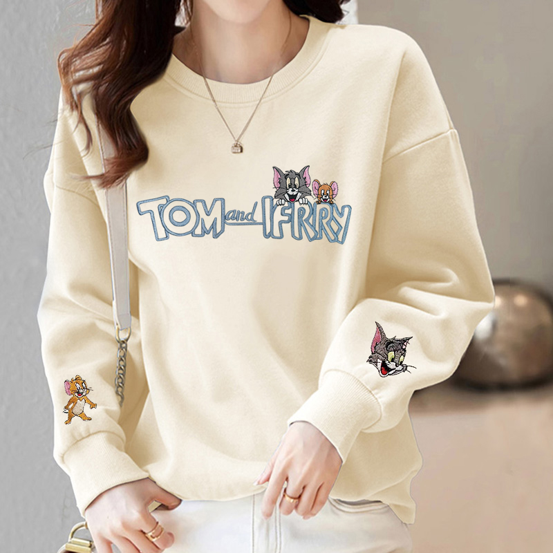 华棉圆领休闲潮流百搭长袖青少年卫衣秋季印花潮流卫衣【热卖中】