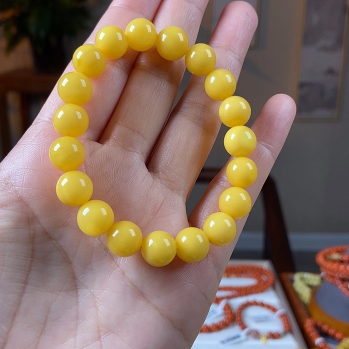 琥珀手链未镶嵌蜜蜡手串10