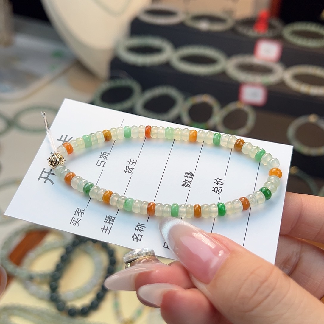 翡翠手串未镶嵌碴**ˢ缅甸A货翡翠手串016