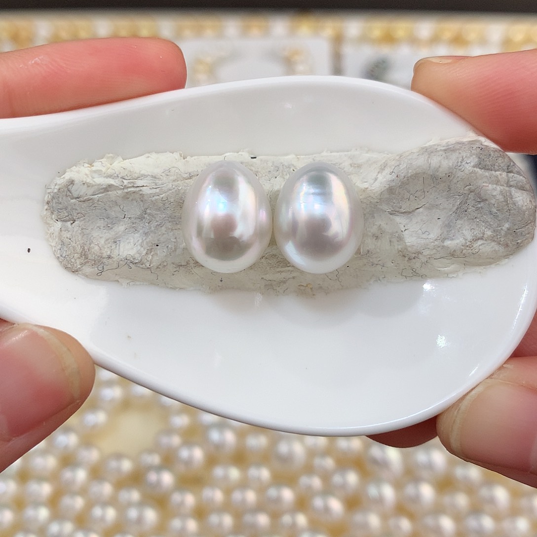 未镶嵌澳白11-12mm海水珍珠獠**瑰