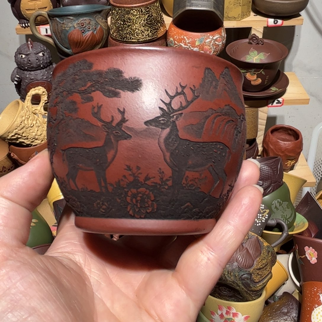 紫砂茶杯宜兴紫砂主人杯