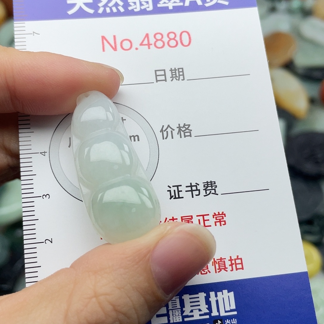 翡翠未镶嵌挂件4880