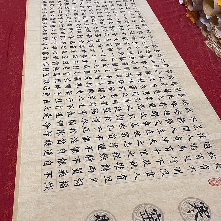 书法寒窑赋楷书180✖️48厘米左右手写