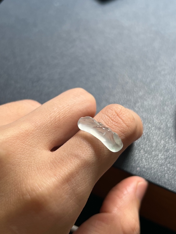 高冰山盟海誓戒面19.6×5.5×6