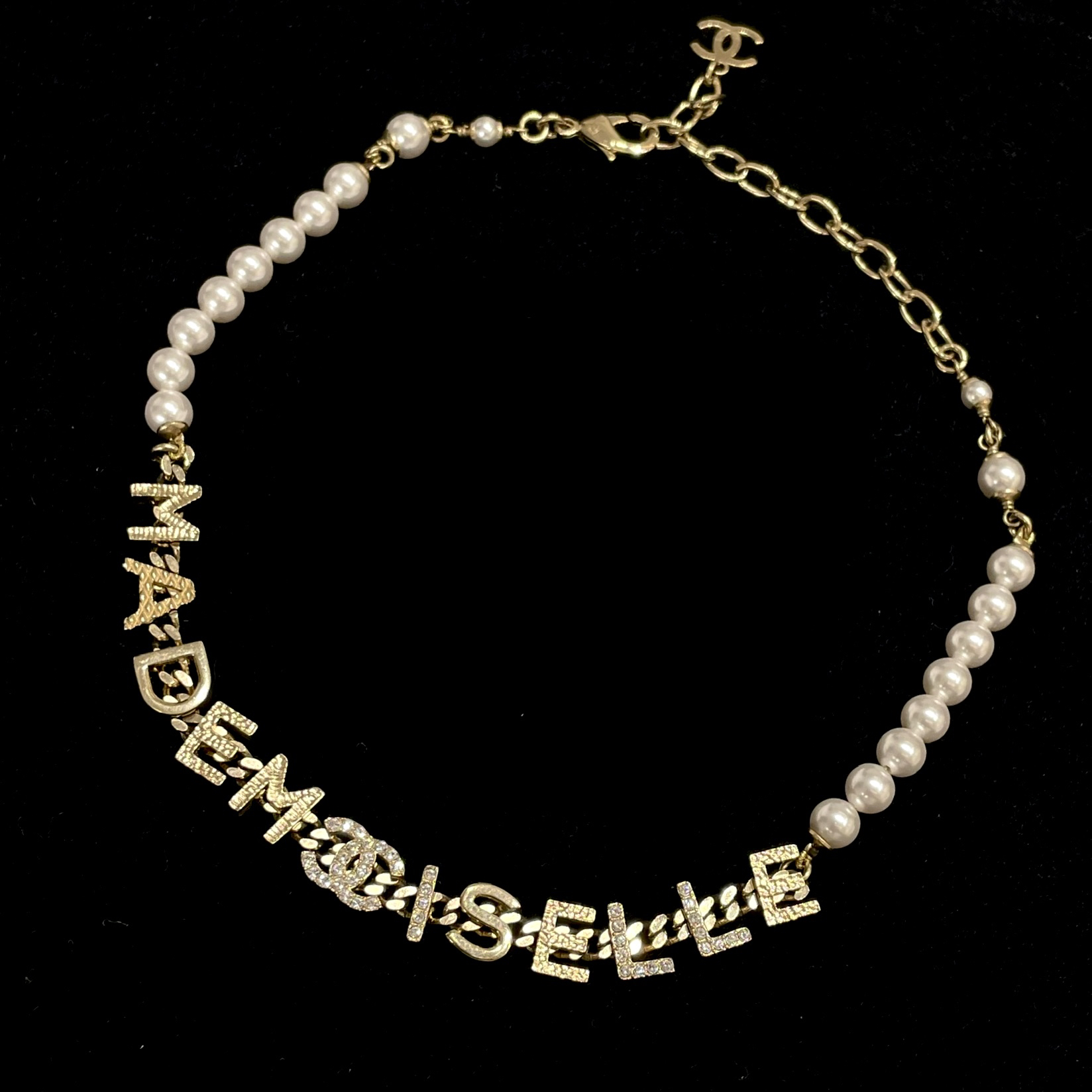 95新 Chanel/香奈儿 22P珍珠字母双C项链