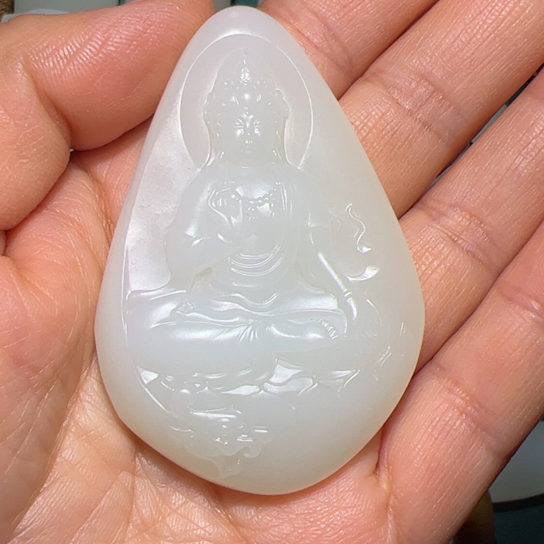 和田玉吊坠(不含链)未镶嵌九*哥