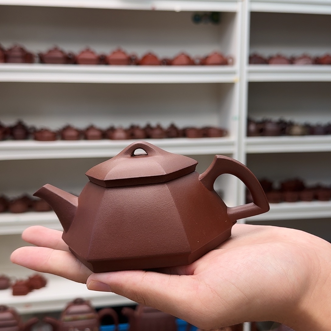 茶壶紫砂六方石瓢230cc