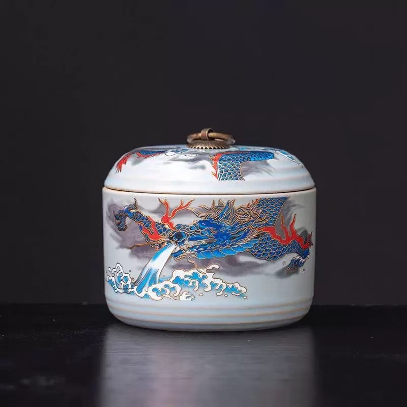 F080-龙鸣茶叶罐蓝