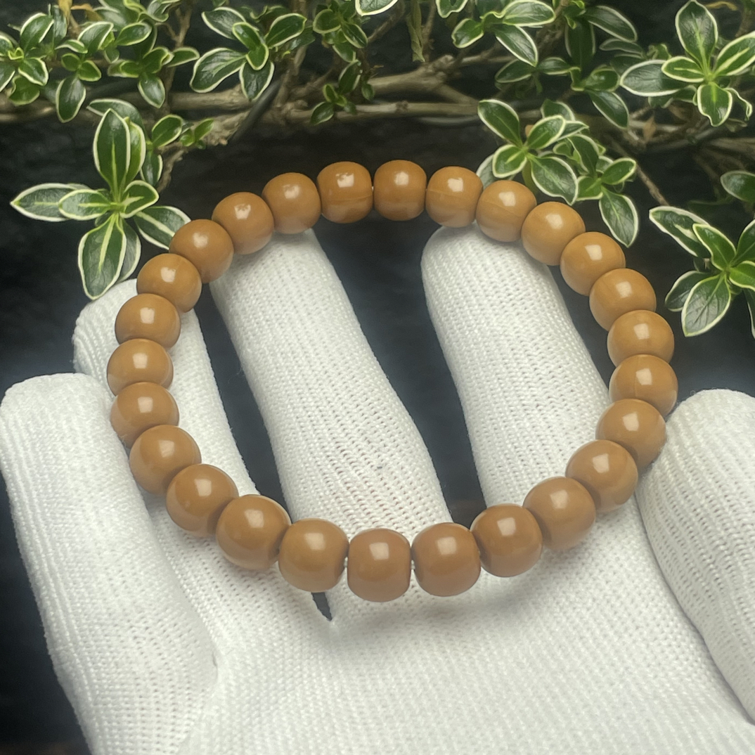 原生态猴头雕刻镜面老型手串