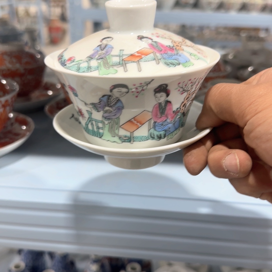 瓷片摆件手绘瓷器全部处理