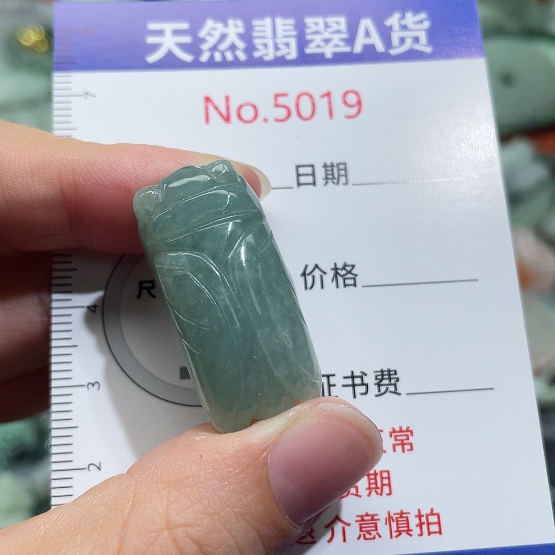 翡翠未镶嵌挂件5019