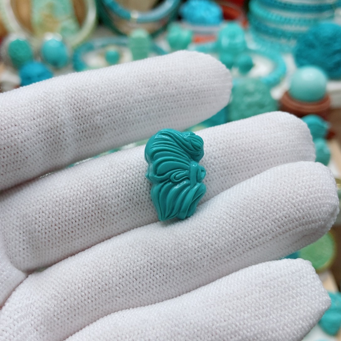 绿松石未镶嵌蝴蝶仙子