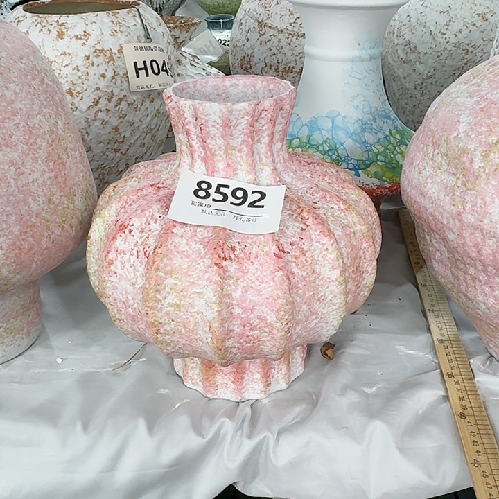 小***圆摆件陶景德镇高温花瓶编码8592高27口7默认无孔