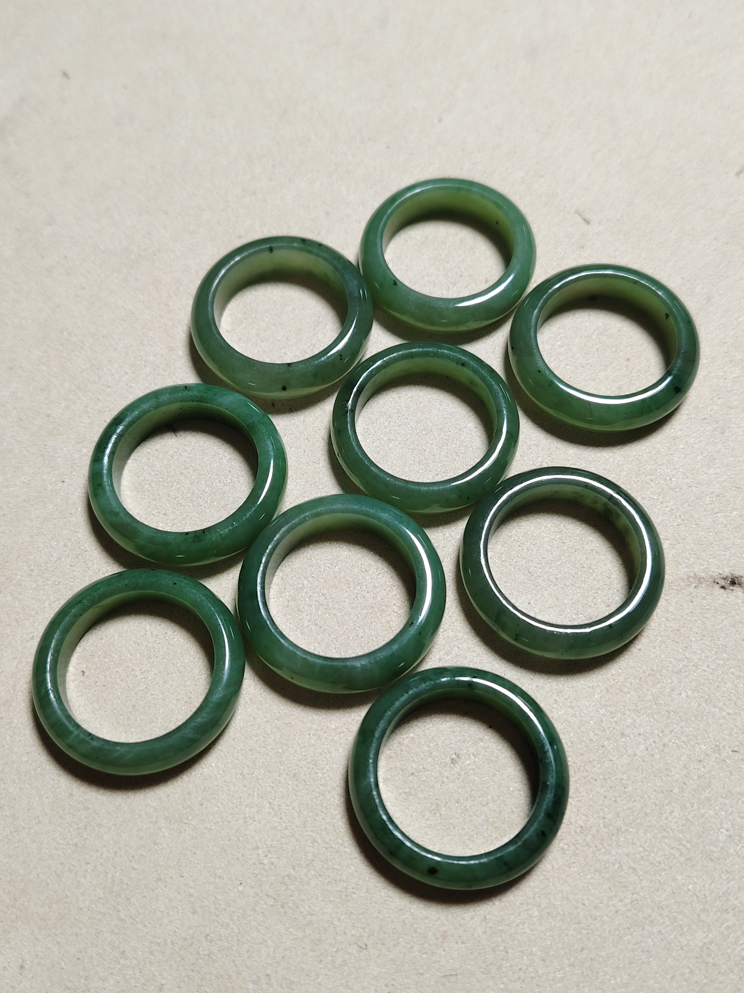 和田玉碧玉戒圈卡19mm（多样性发货，拍一发一）