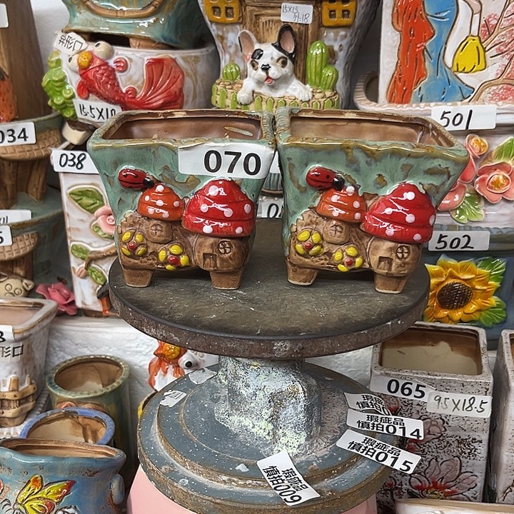 粗陶材质多肉花盆