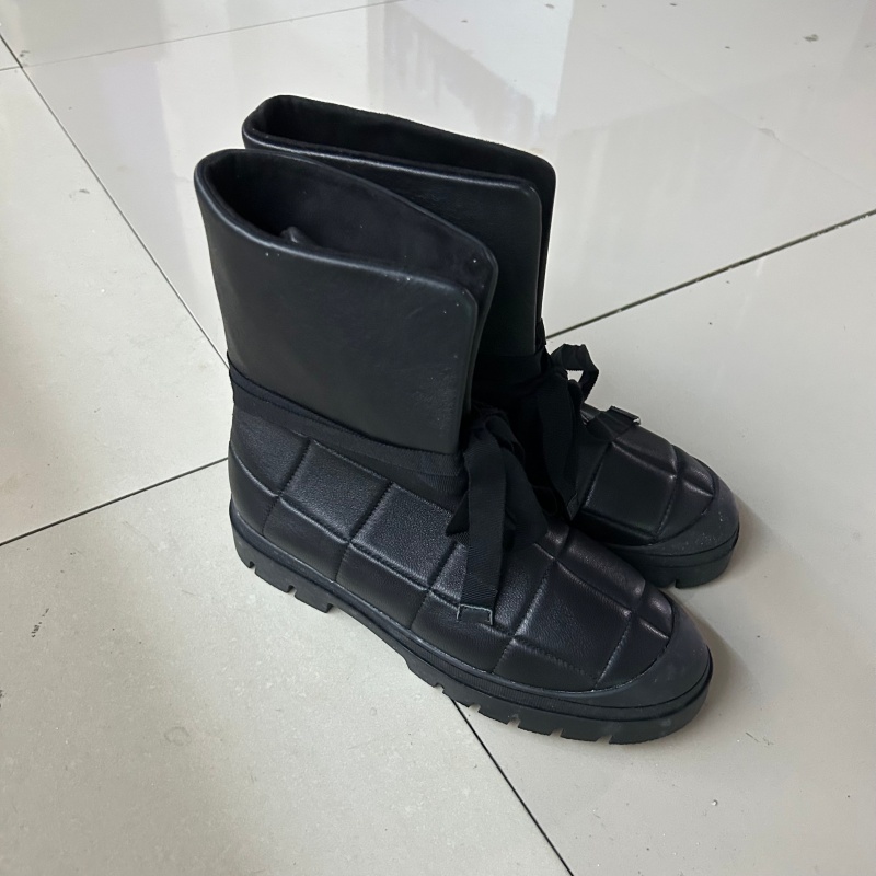 25年新款系带厚底百搭时尚时装靴-0819