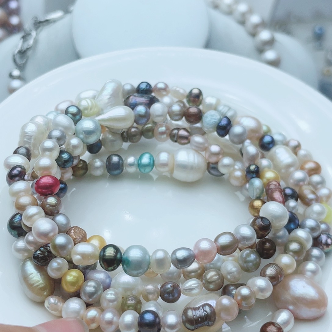 淡水珍珠颈饰钛钢