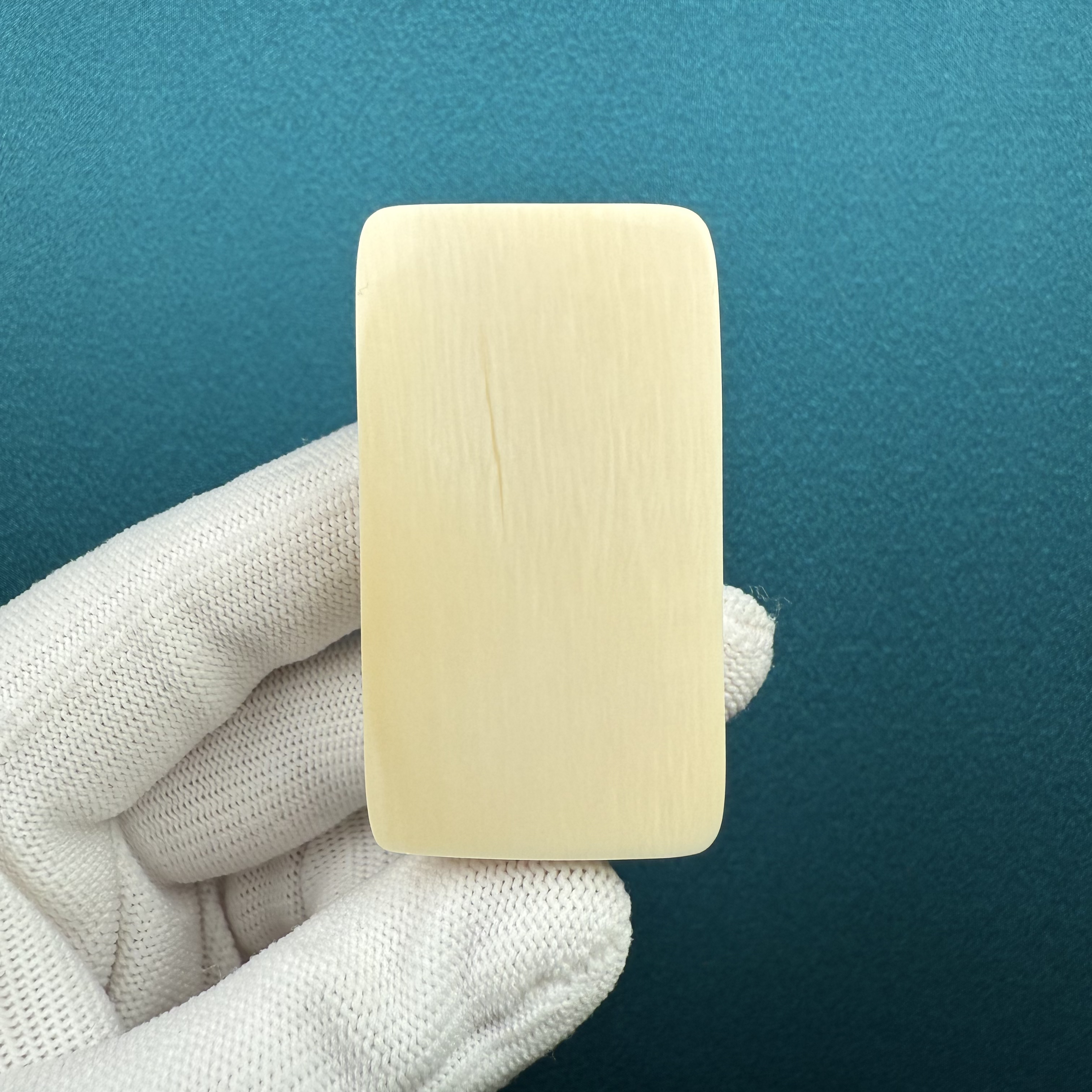 E68-50天然猛犸象牙 带皮肥皂30.5×55×9mm支持鉴定 假一罚十